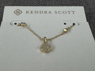 Kendra Scott Gold Iridescent Short Pendant Necklace - NEW