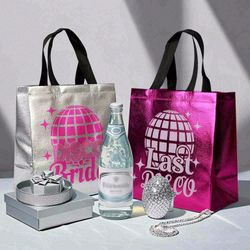 32 Disco Glossy Non-woven Reusable Bags, Bachelor Party, Bridesmaid, Bridal Shower, Masquerade Balls
