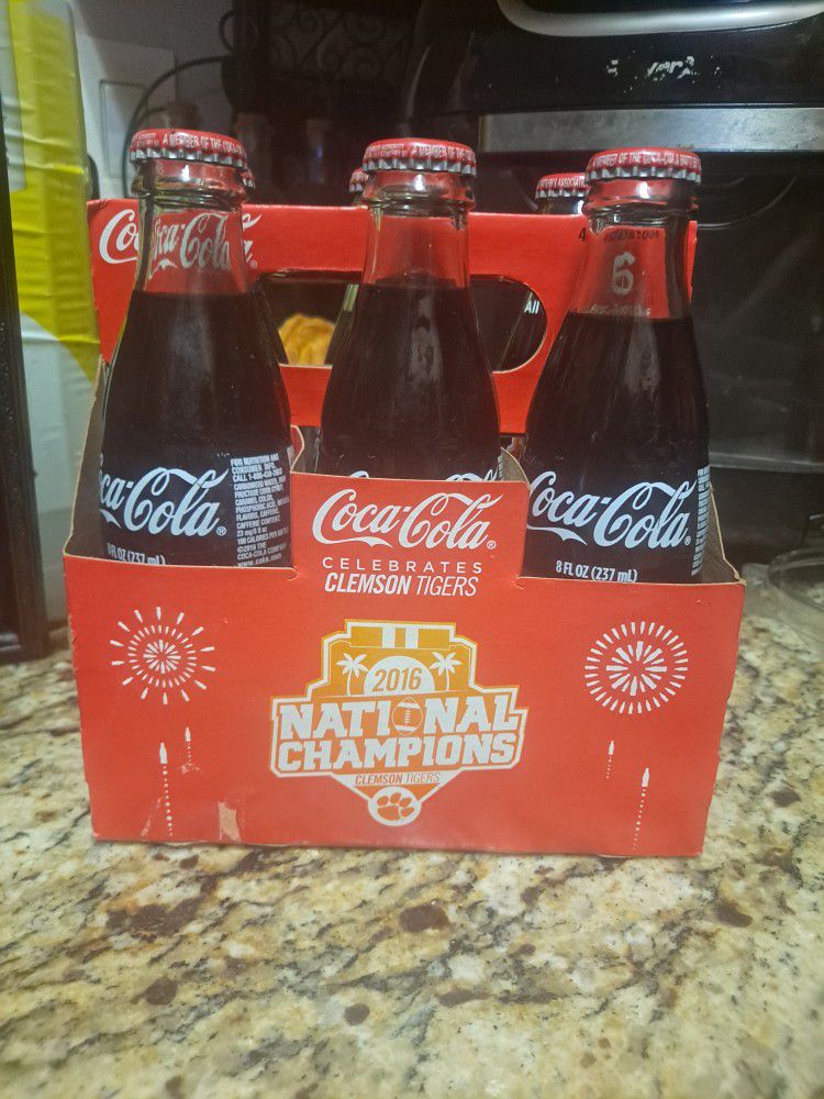 2016 National Championship Coca Cola Clemson Tigers 6 Pack