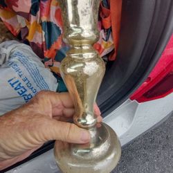 Mercury Glass Pair If Candlestick S Very Old