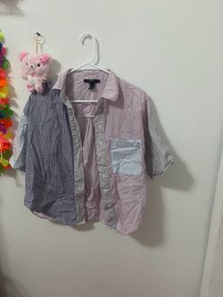 Forever 21 stripped flannel button up