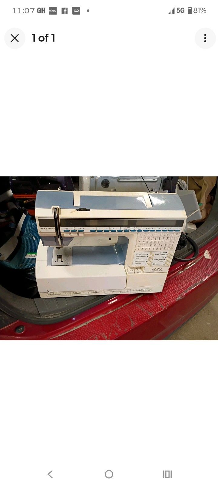 Vintage Husqvarna Viking 1100 300 Anniversary Sewing Machine W Case