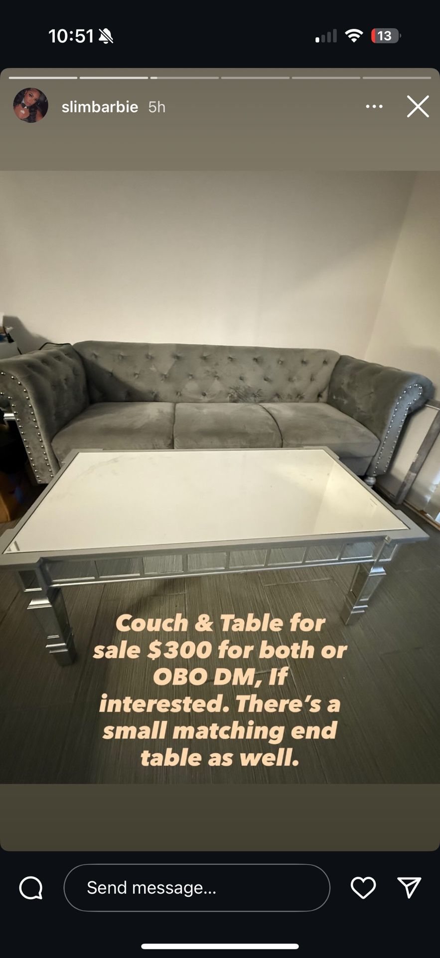 Couch, Coffee Table, And End Table