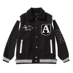 Amirl Black Always On Point Varsity Bomber