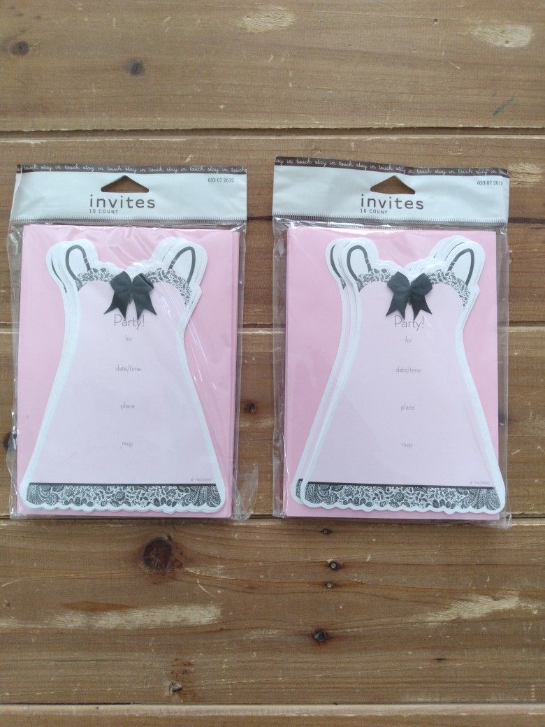 20 COUNT PARTY INVITATIONS W/ENVELOPES **BRAND NEW**