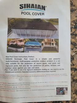 Pool cover 16 by 32