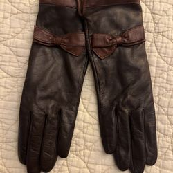 Elegant Genuine Leather Gloves Sz 7