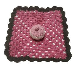 NWT Nursing Boob Baby Lovey Hand Blanket Toy