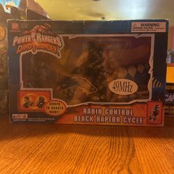 Power Rangers Dino Thunder Black Raptor Cycle Radio Control RC Remote JDF Tommy