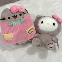 Hello Kitty X Pusheen Plushies
