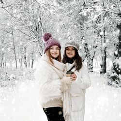 Mocsicka Winter Snowing Backdrop White Frozen Forest Path Photography Background