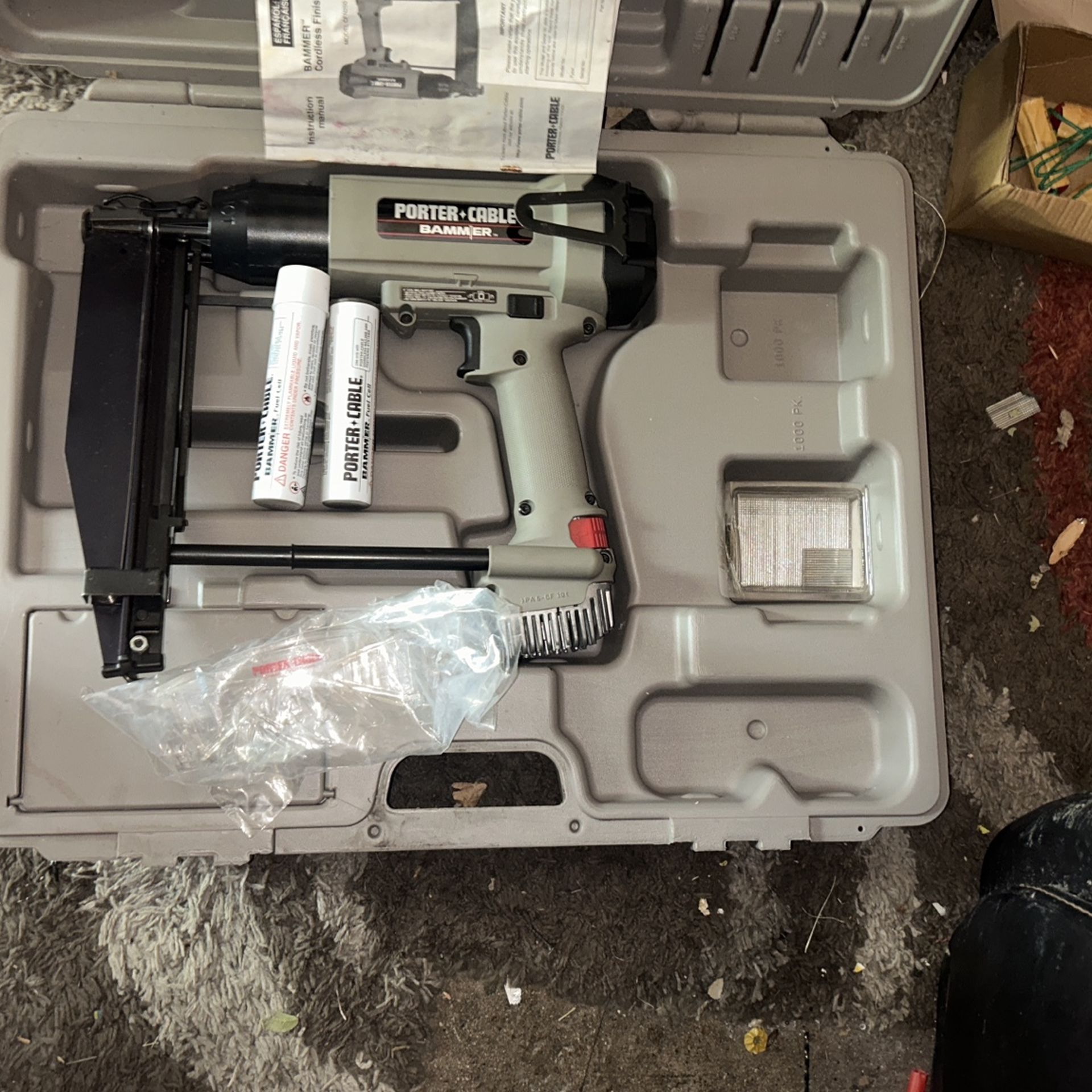 Porter Cable CFN250 Cordless Bammer 16ga Finish Nailer With 3 Boxes of Brads for Sale in Mesquite TX OfferUp