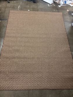 New 6’ x 9’ Tan Natural Weave Indoor/Outdoor Area Rug