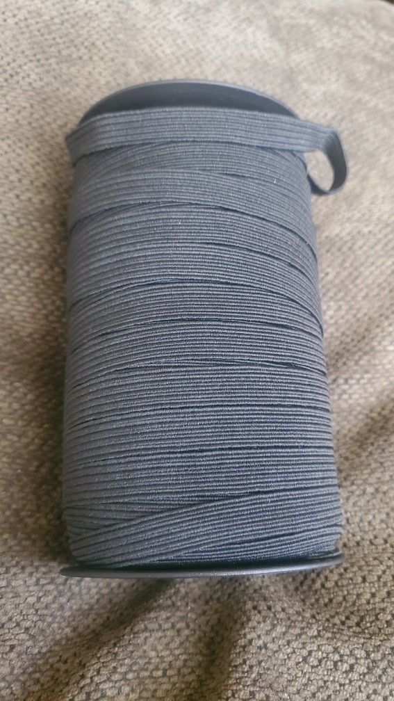 Elastic Band, Elastic Sewing Accessory ⅜ Elastic Band~Sewing Accessory Flat Knitted~3/8" x 100Yards-Black