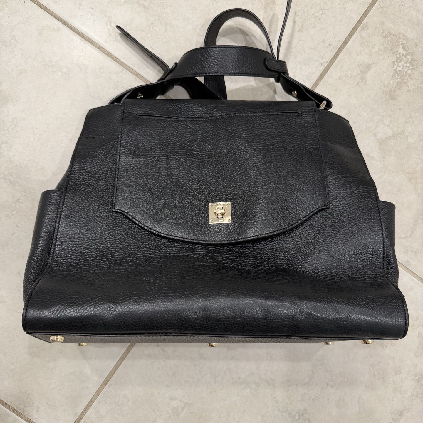 Black leather purse/ backpack