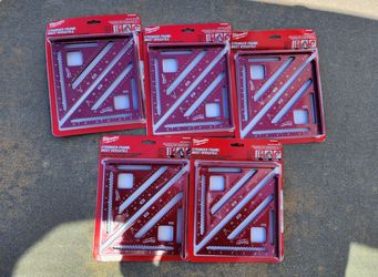 Milwaukee 7" Rafter Square 2 Pack Reinforced Laser Etched Mark Lot of 5 (New 10 Total)