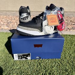 Nike Air Jordan 3 Retro Levi’s Black NEW/SNKRS RECEIPT SIZE: 12 $260 FIRM ONLY!