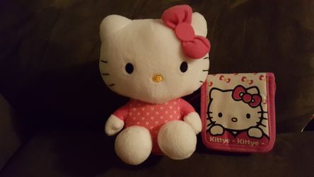 Small stuffed Hello Kitty & wallet