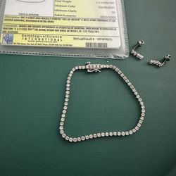 Lab-Created Diamonds by KAY Line Bracelet 2-1/2 ct tw 14K White Gold 7.25