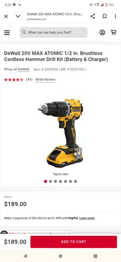 DeWalt 20v Brushless Hammer Drill 