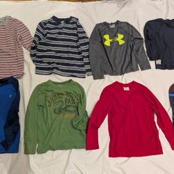 Boys Long Sleeve Shirts Size 6/7 Hannah Anderson Under Armour Gymboree 