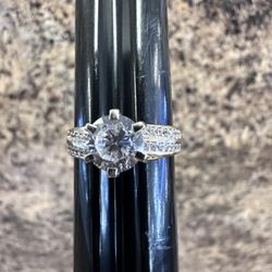 14k Engagement Ring With Czs 