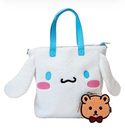 Sanrio Cinnamoroll Cosplay Sherpa Tote Crossbody Bag With Coin Bag