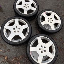 18 inch 5x110 aluminum Chevy Colbalt ss wheels and tires
