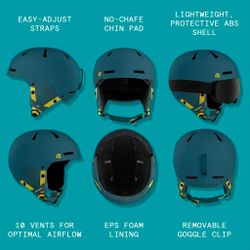 Retrospec Ski/Snowboard Helmet Teal