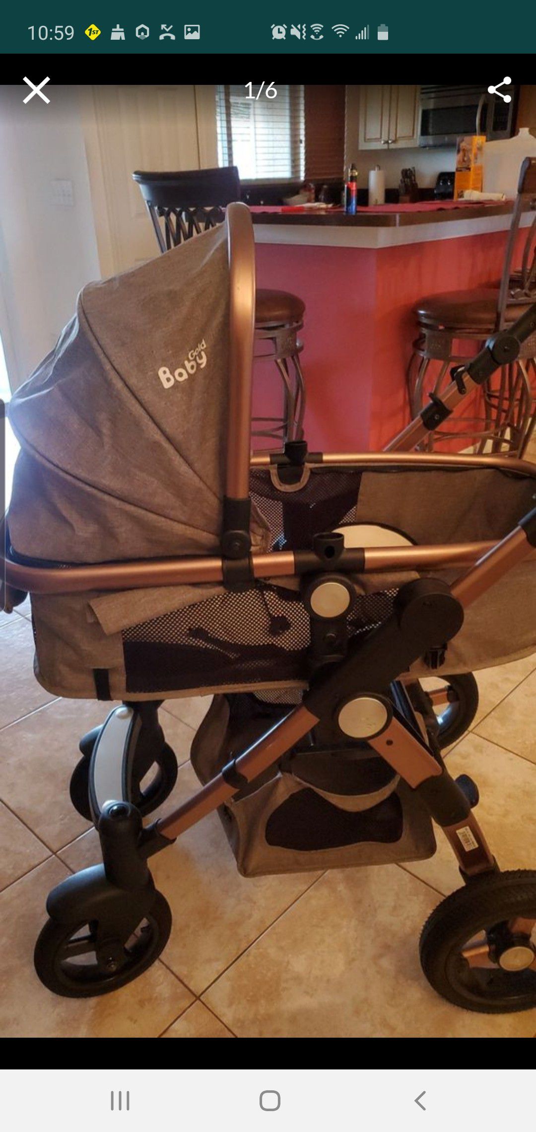 Baby Stroller 3 In 1 With Car Safety Seat