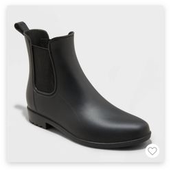 Target A New Day brand black rain boots, size 8