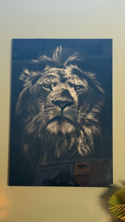 Large Acrylic Lion Wall Art – Bold Statement Piece
