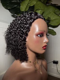 Crystal Kinky Curly  Half Wig Human Hair