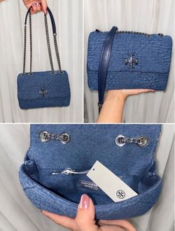 Tory Burch Quilted Denim Crossbody Bag