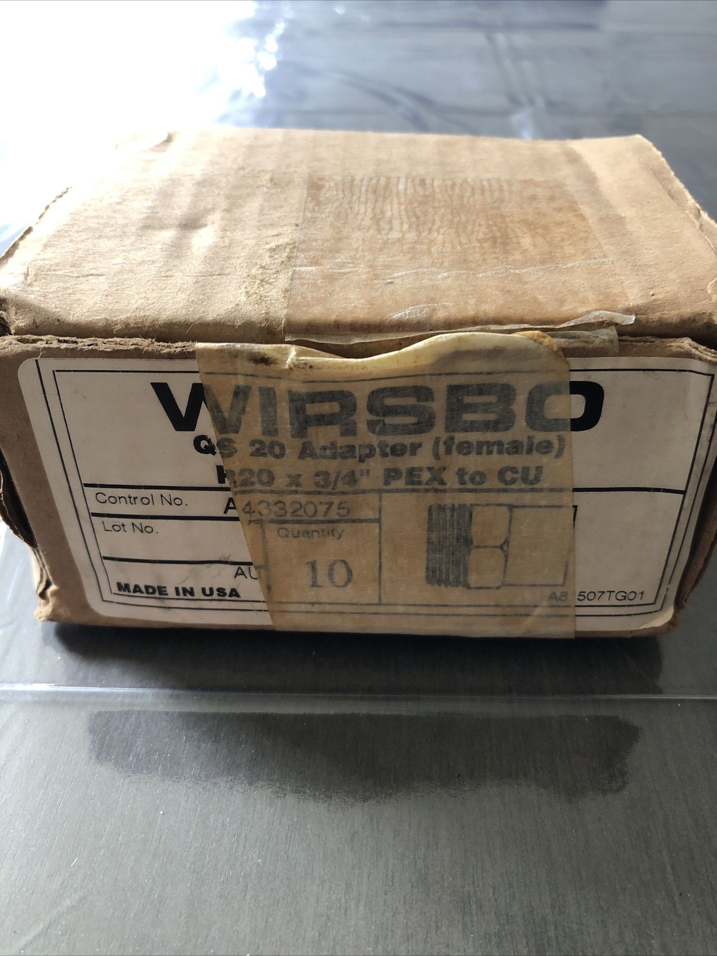 Wirsbo QS20 Adapter (female) R20 X 3/4” PEX To CU - NEW, Lot of 4