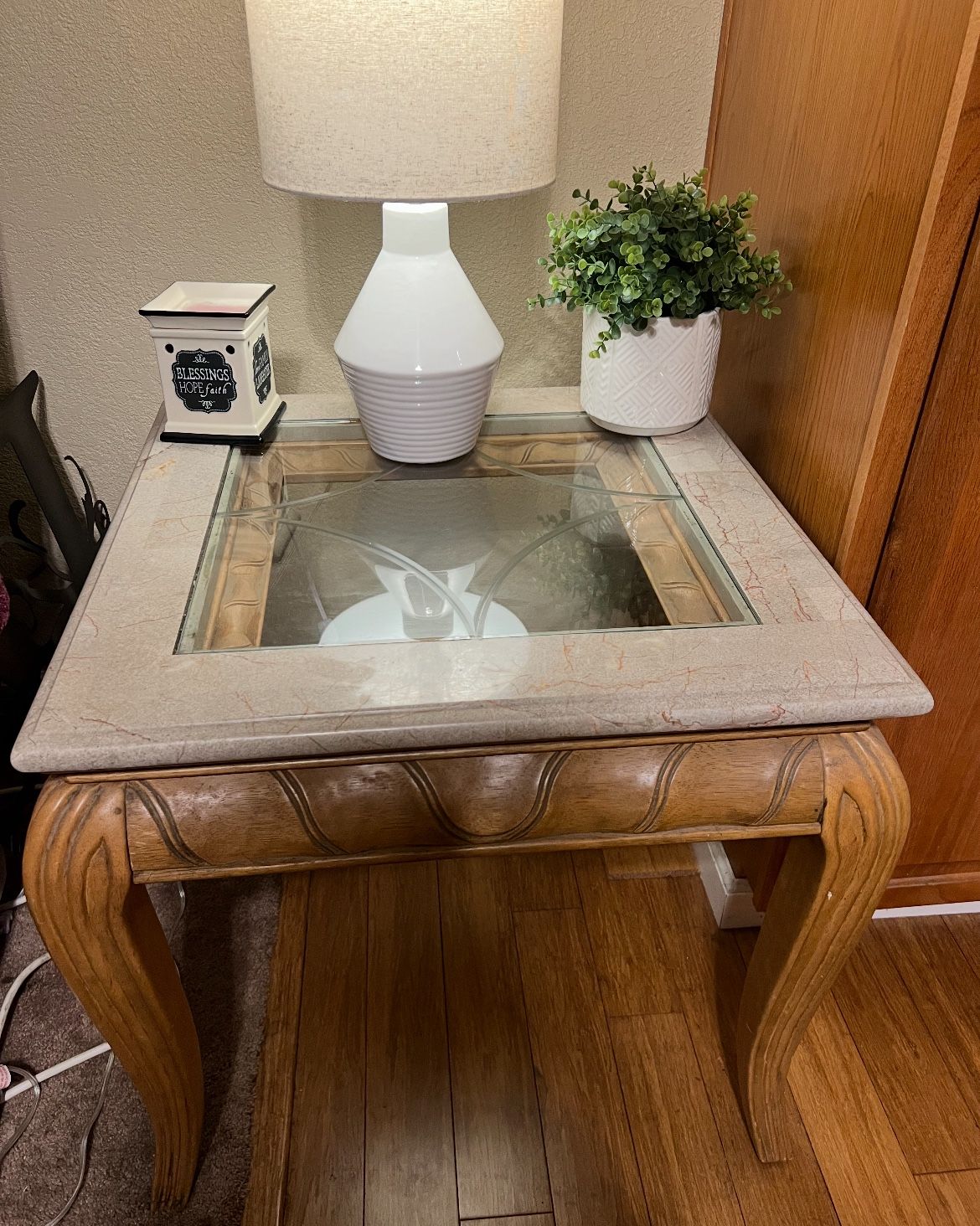Glass Coffee Table & End Table