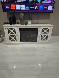 Tv stand with fireplace