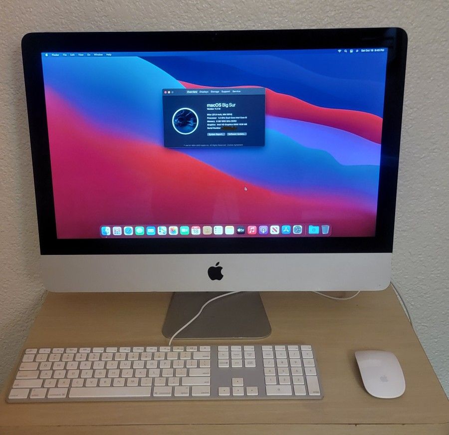 iMac 21.5" Intel Core i5, 8gb Ram, 500gb Hard-drive