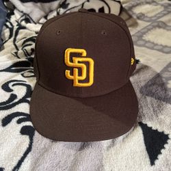 brown and yellow/gold San Diego Padres Fitted Hat
