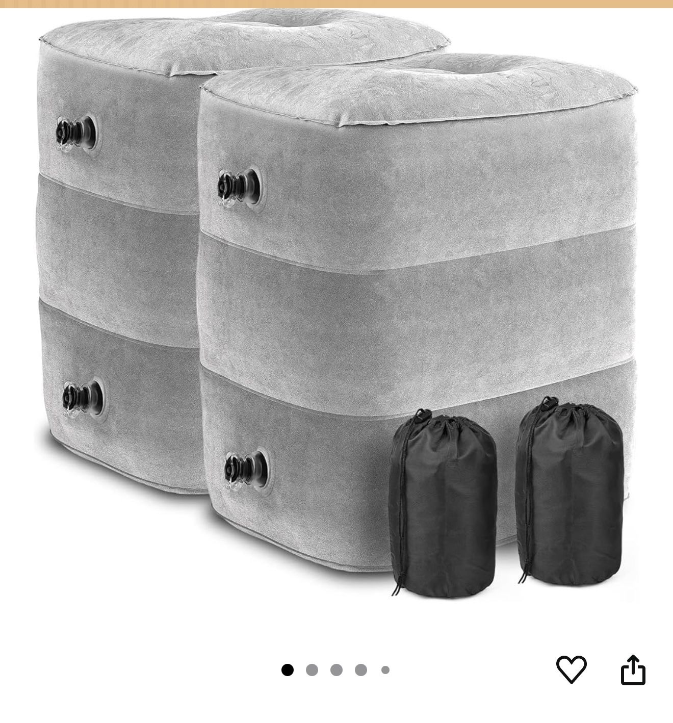 Inflatable Foot Rest Pillow For Airplane