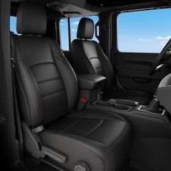 Seat Covers for Jeep Gladiator 2020-2024 2025 Full Set, Universal Fit, Black
