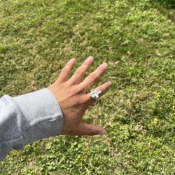 Moissanite And 925 Sterling Silver Ring 