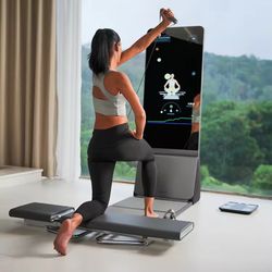 Space-Saving Full-Length Fitness Mirror Mini Gym Equipment for Home Gym Multifunctional Full Body Workout Stick-On Mirror