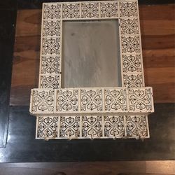 White Mirror Shelf Rack