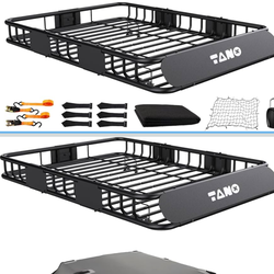 Roof Rack Cargo Carrier Basket with Waterproof Bag