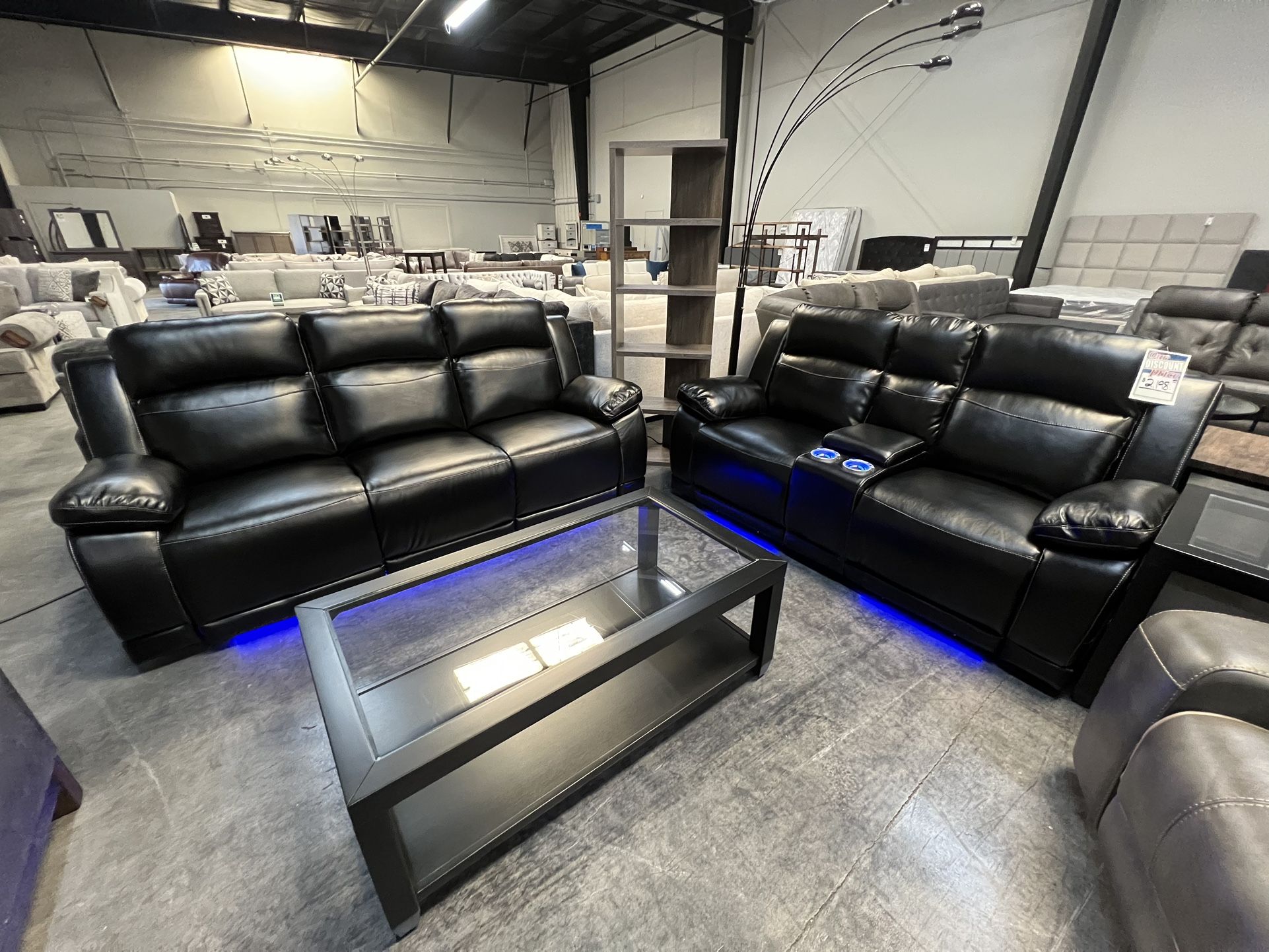 2pc Power Reclining Sofa & Love Seat