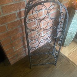 Wrought Iron Wine Rack 26 Bottle