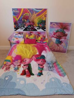 Complete Trolls Twin Size Bedding Set