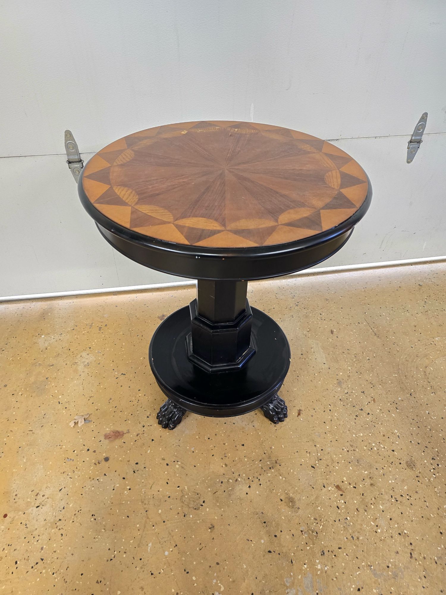 Wooden Claw Footed End Table