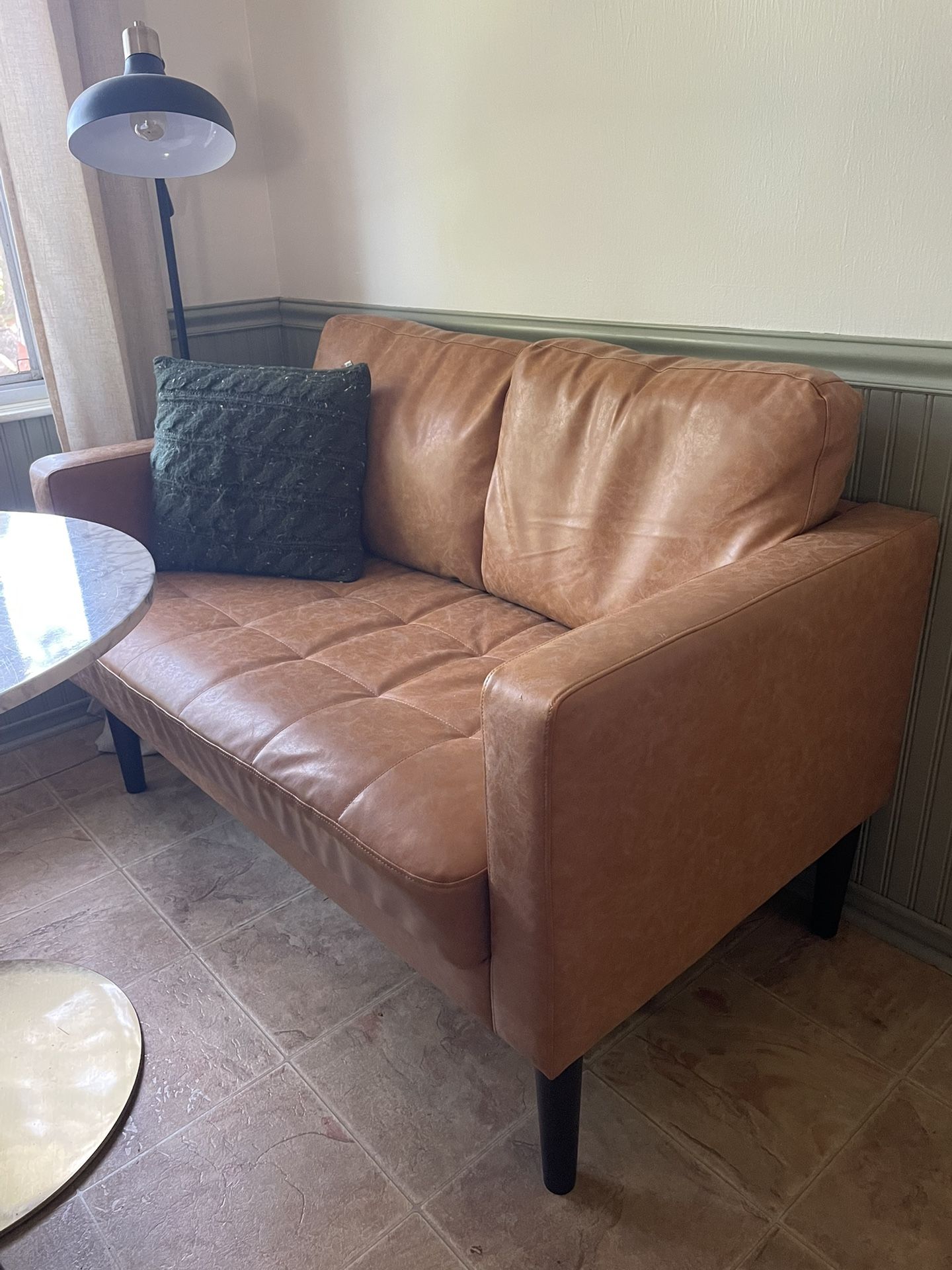 Faux Lather Couch 
